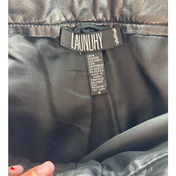 Laundry 1990s Black Leather Pants 4 - Picture 7 of 7